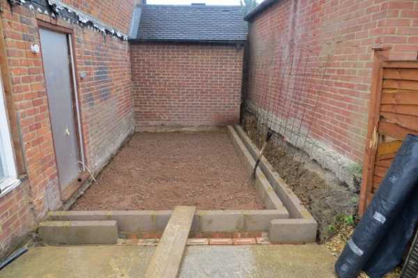 Lay foundations and damp proof.